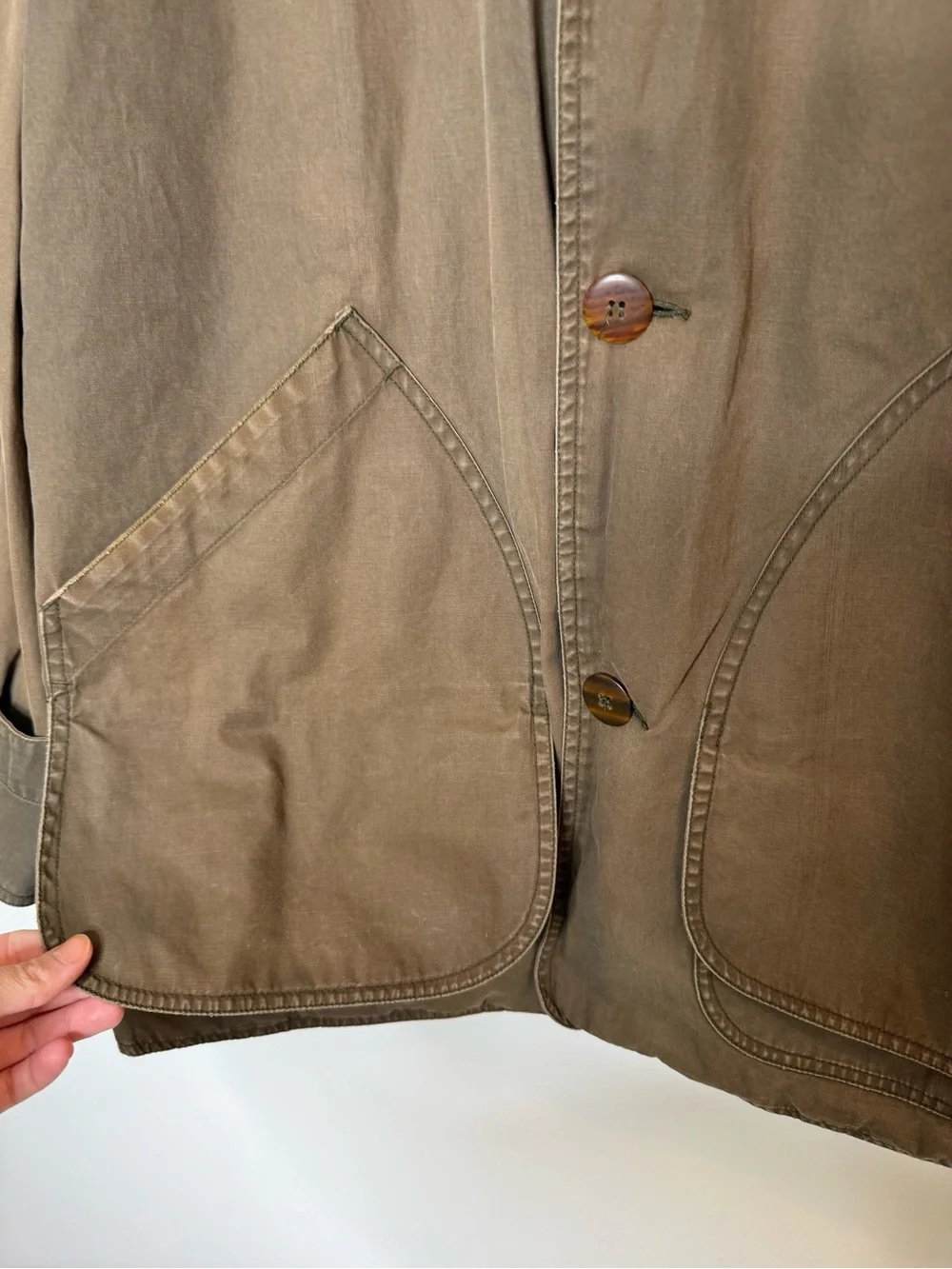 90s vintage J Crew Chore Jacket Work Wear Flannel Lined Cotton Heritage Utility